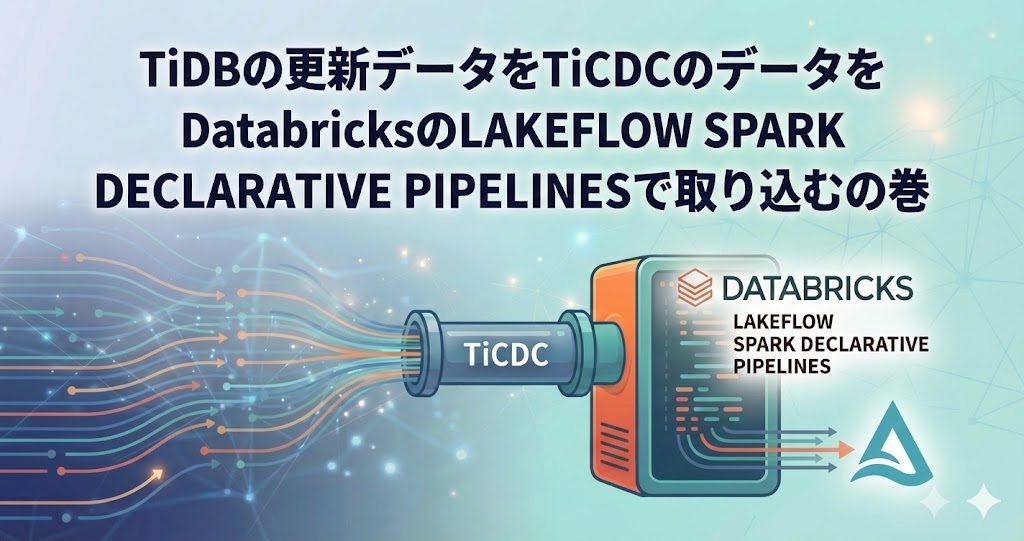 TiDBの更新データをTiCDCのデータをDatabricksのLakeflow Spark Declarative Pipelinesで取り込むの巻